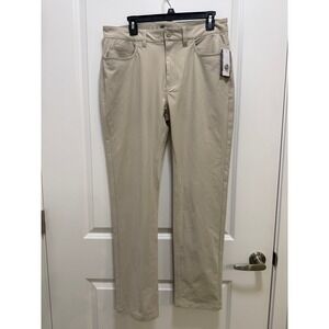 Flag & Anthem MadeFlex Performance Pants Mens 32/32 Stone Straight Leg Chino NEW